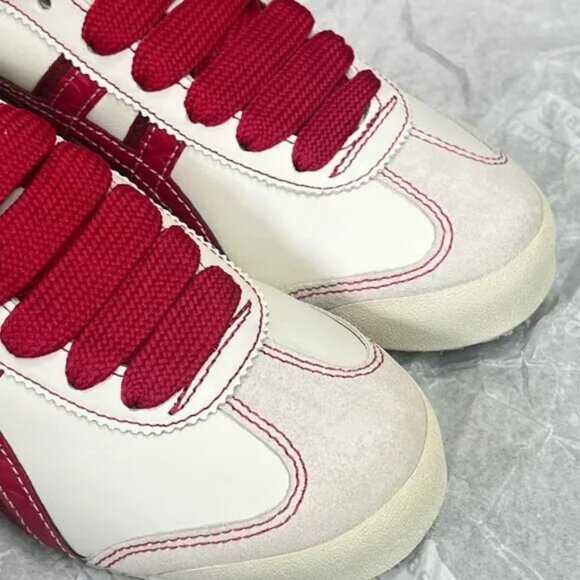 Onitsuka Tiger by Asics White and Red Fashion Sneakers - Picture 4 of 7